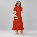Vestido Midi Longo Laranja