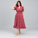 Vestido Midi Marsala - Estilo Príncesa