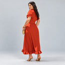 Vestido Midi Longo Laranja