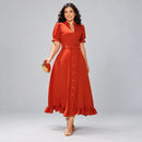 Vestido Midi Longo Laranja
