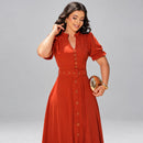 Vestido Midi Longo Laranja