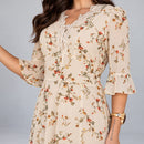 Vestido Midi Com Estampa Florida