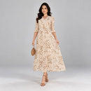 Vestido Midi Com Estampa Florida