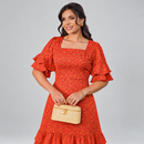 Vestido Midi Geysi Laranja