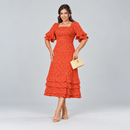 Vestido Midi Geysi Laranja