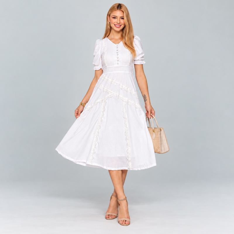 Vestido Midi Branco