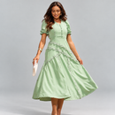 Vestido Midi Verde - Caimento Evasê