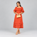 Vestido Midi Geysi Laranja